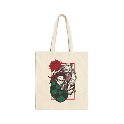 Gyutaro and Daki Inspired Art | Canvas Tote Bag