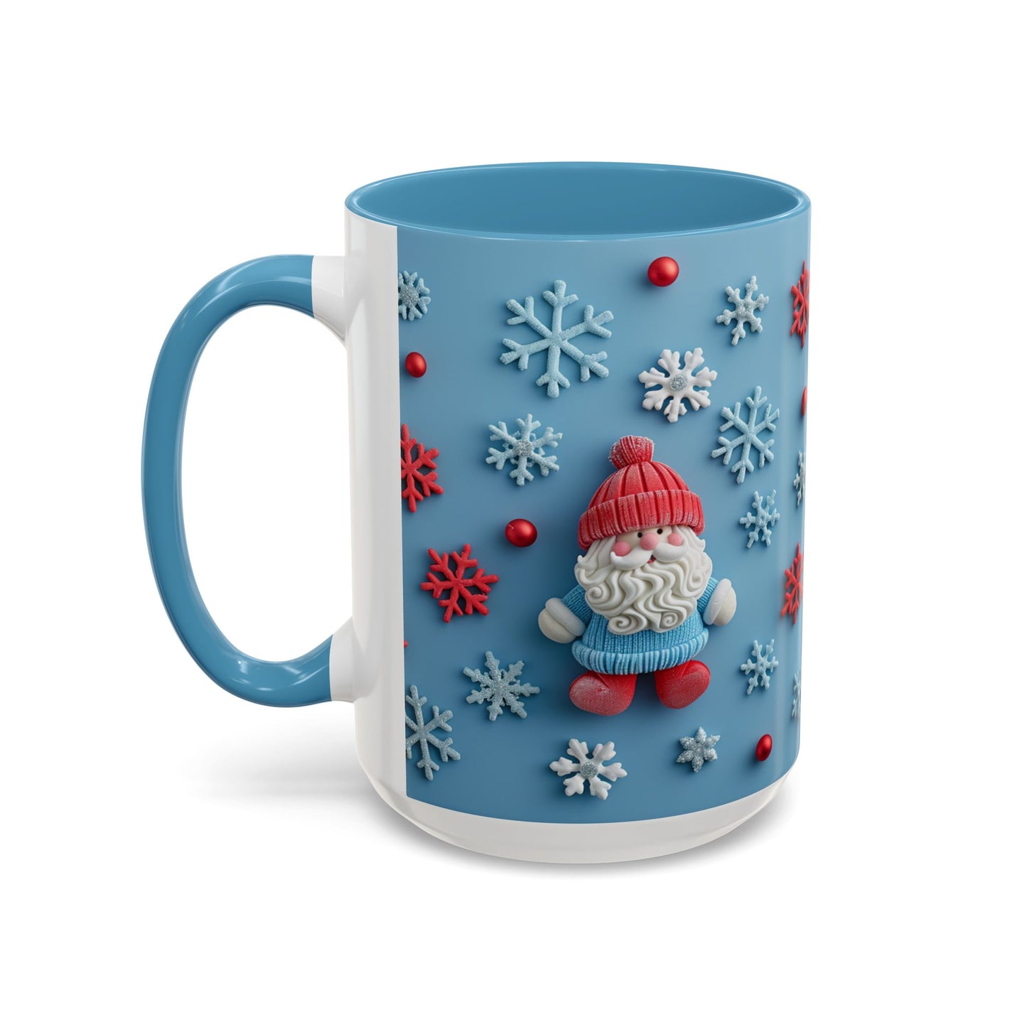 Santa Snowflake Pattern Mug | Accent Coffee Mug
