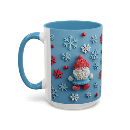 Santa Snowflake Pattern Mug | Accent Coffee Mug