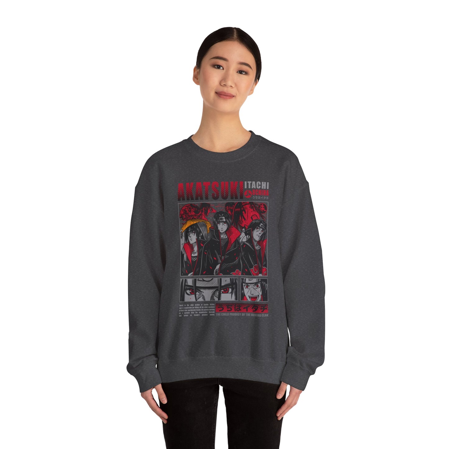 Personalizable Akatsuki Anime Characters Crewneck Sweatshirt | Manga Panel Graphic