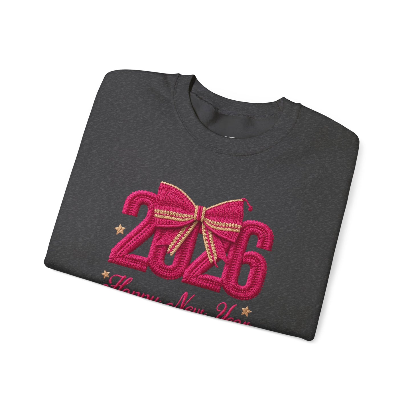 2026 Happy New Year Tee  Festive Pink Bow Celebration T-Shirt
