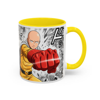 Anime Fist Coffee Mug  Dynamic Manga Collage Accent Mug (11/15 oz)