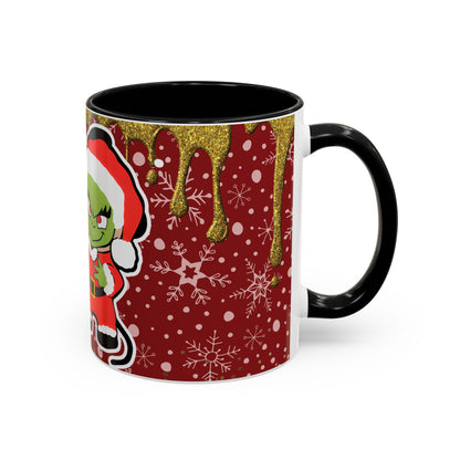 Grinch and Mouse Santa Mug | Accent Coffee Mug 11oz 15oz