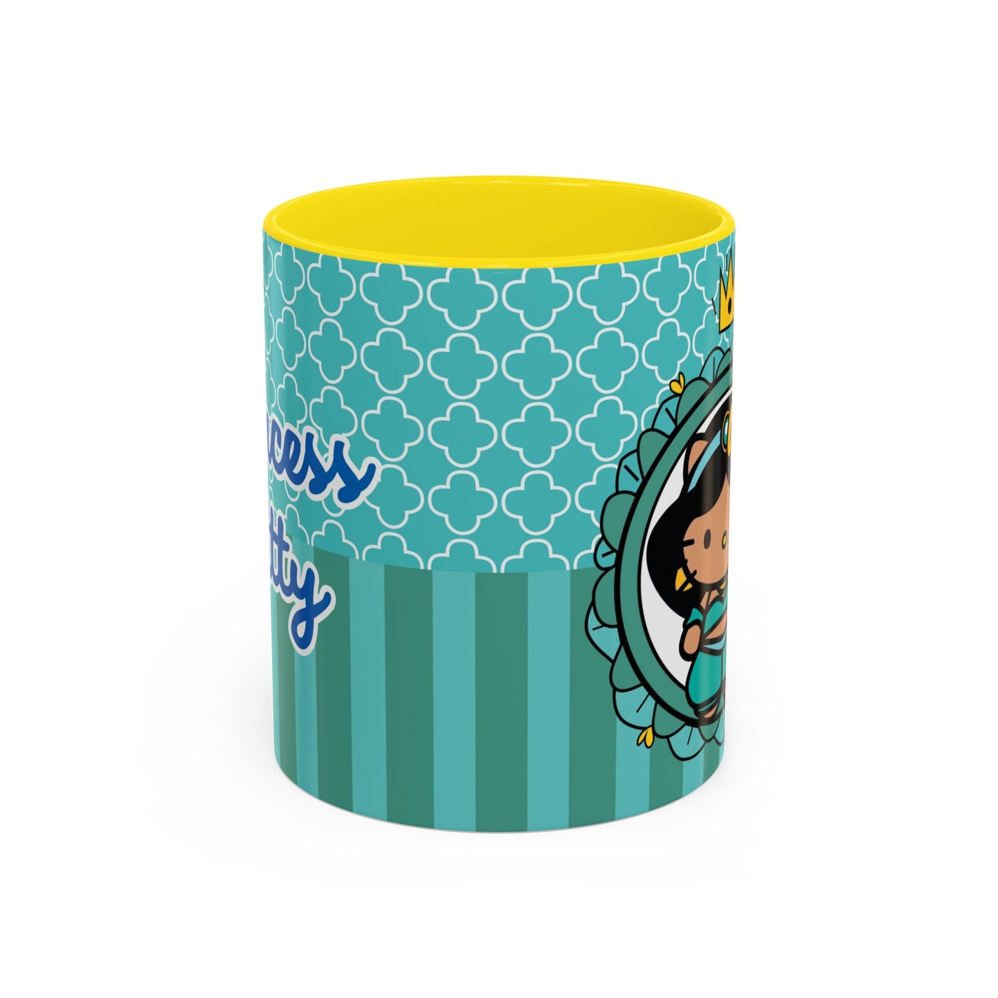 Princess Girl Cartoon Teal Accent Coffee Mug | 11oz 15oz