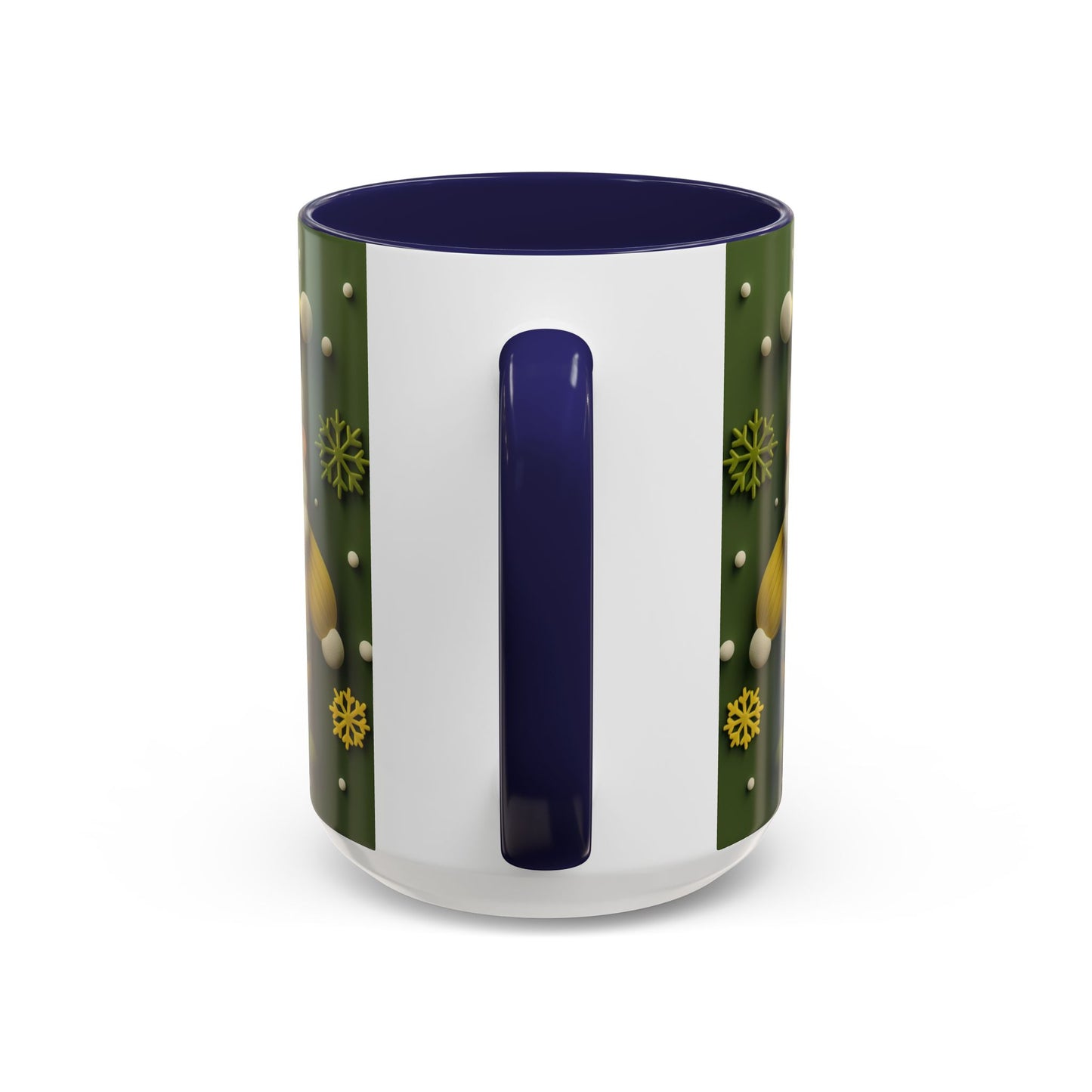 Yellow Santa Holiday Mug | Christmas Accent Coffee Mug (11,15oz)