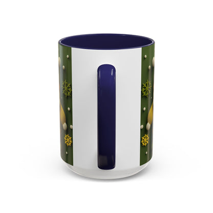 Yellow Santa Holiday Mug | Christmas Accent Coffee Mug (11,15oz)