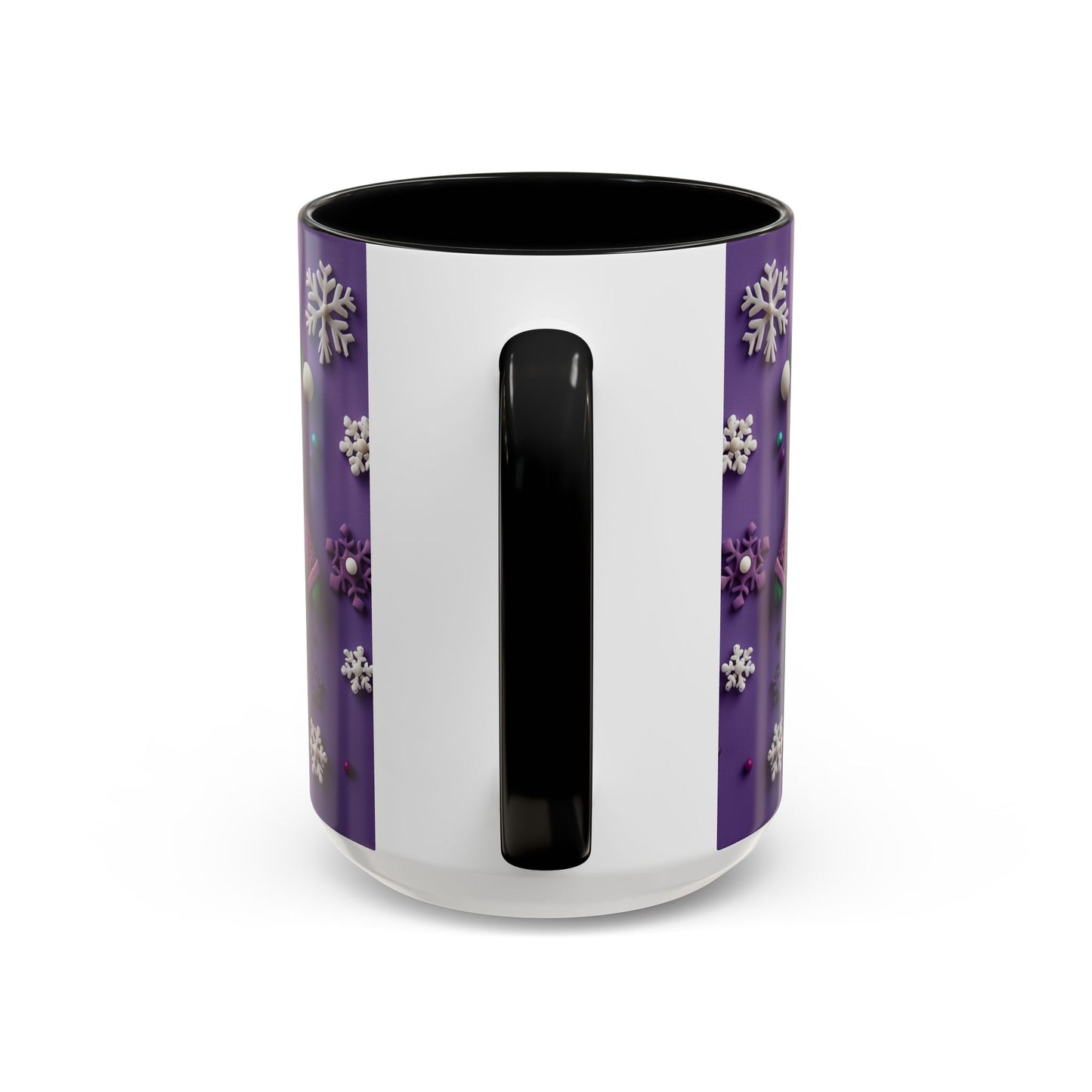 Purple Santa Snowflake Mug | Accent Coffee Mug