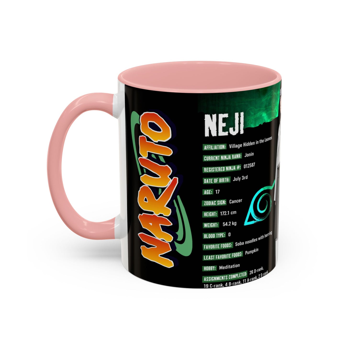 Naruto Shippuden Neji Accent Coffee Mug | Coffee Mug (11/15oz)