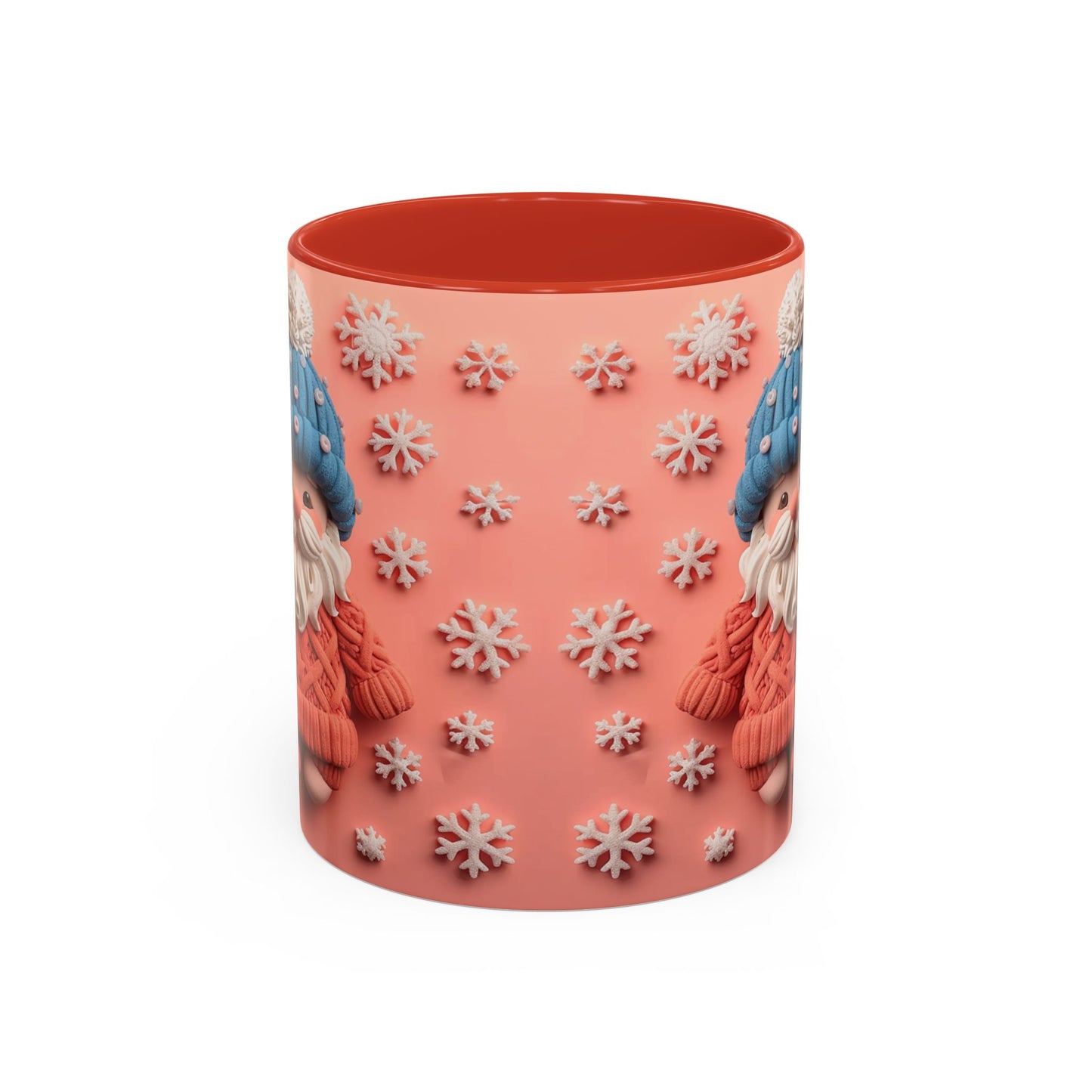 Knit Gnome with Snowflakes Mug | Accent Coffee Mug 11oz 15oz