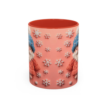 Knit Gnome with Snowflakes Mug | Accent Coffee Mug 11oz 15oz