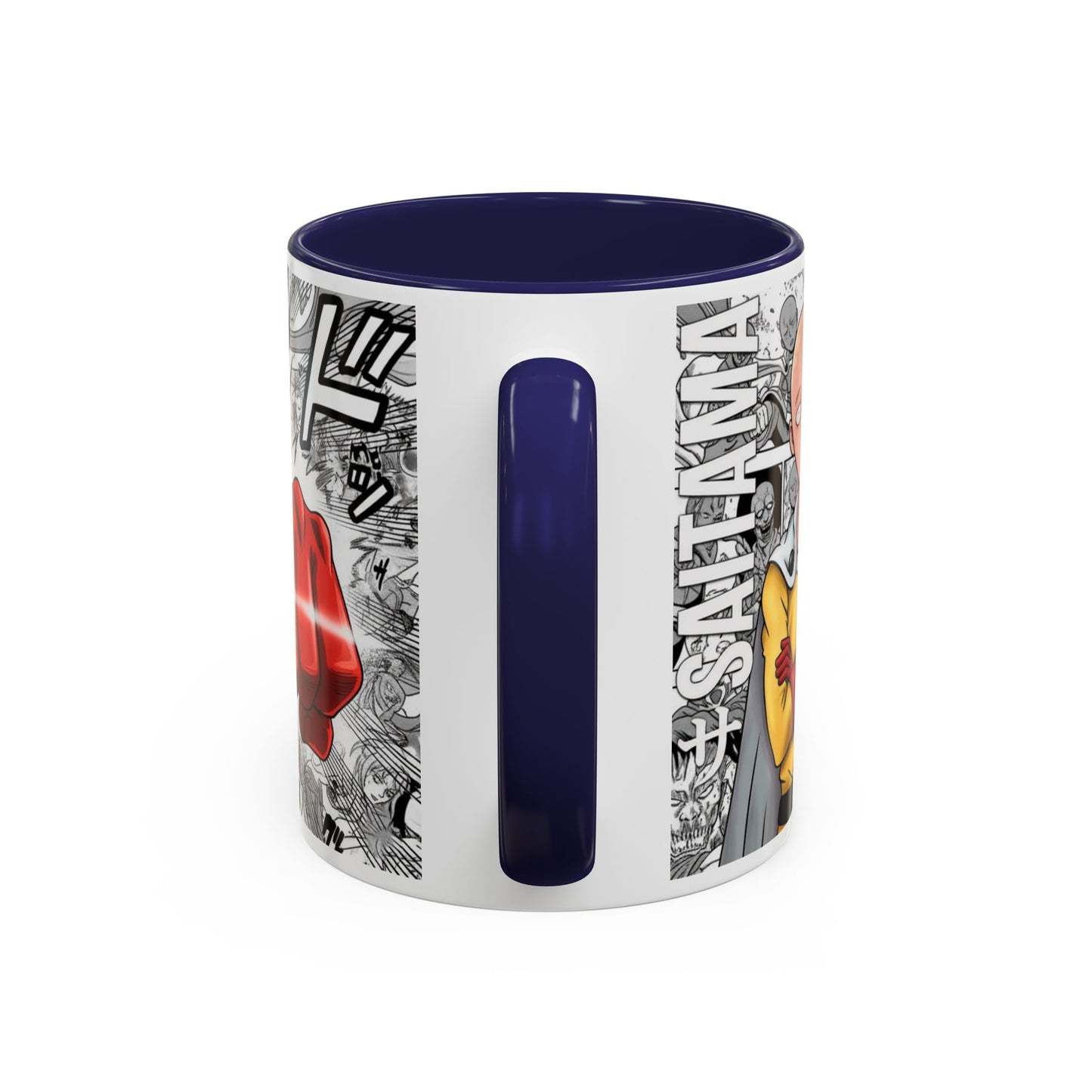 Anime Fist Coffee Mug  Dynamic Manga Collage Accent Mug (11/15 oz)