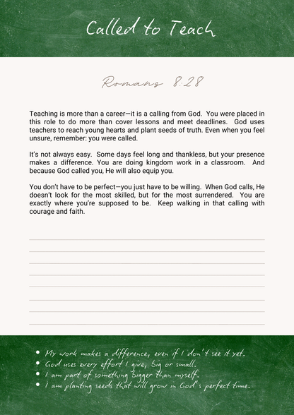 Chalkboard & Calling | Devotional Journal