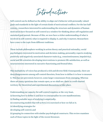 Self Control Activity Book | Digital Download