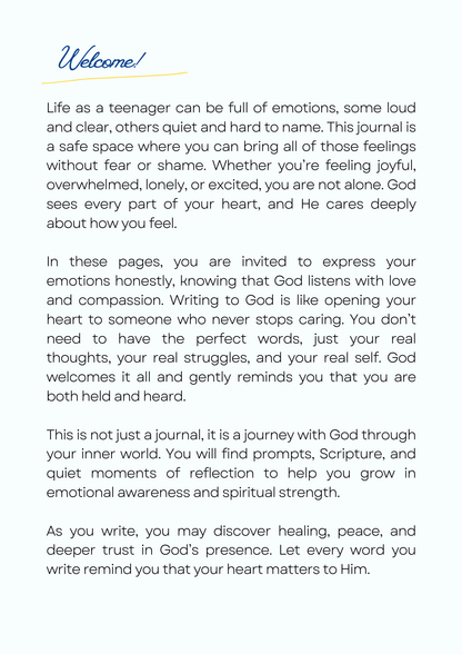 Held & Heard:  30 Days Journal FOR TEENS ON Expressing feelings to God