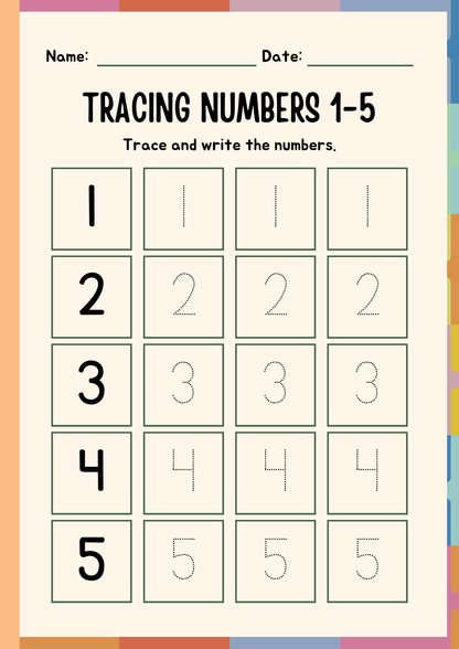 Colorful Pre-school Learning Pack | Digital Download