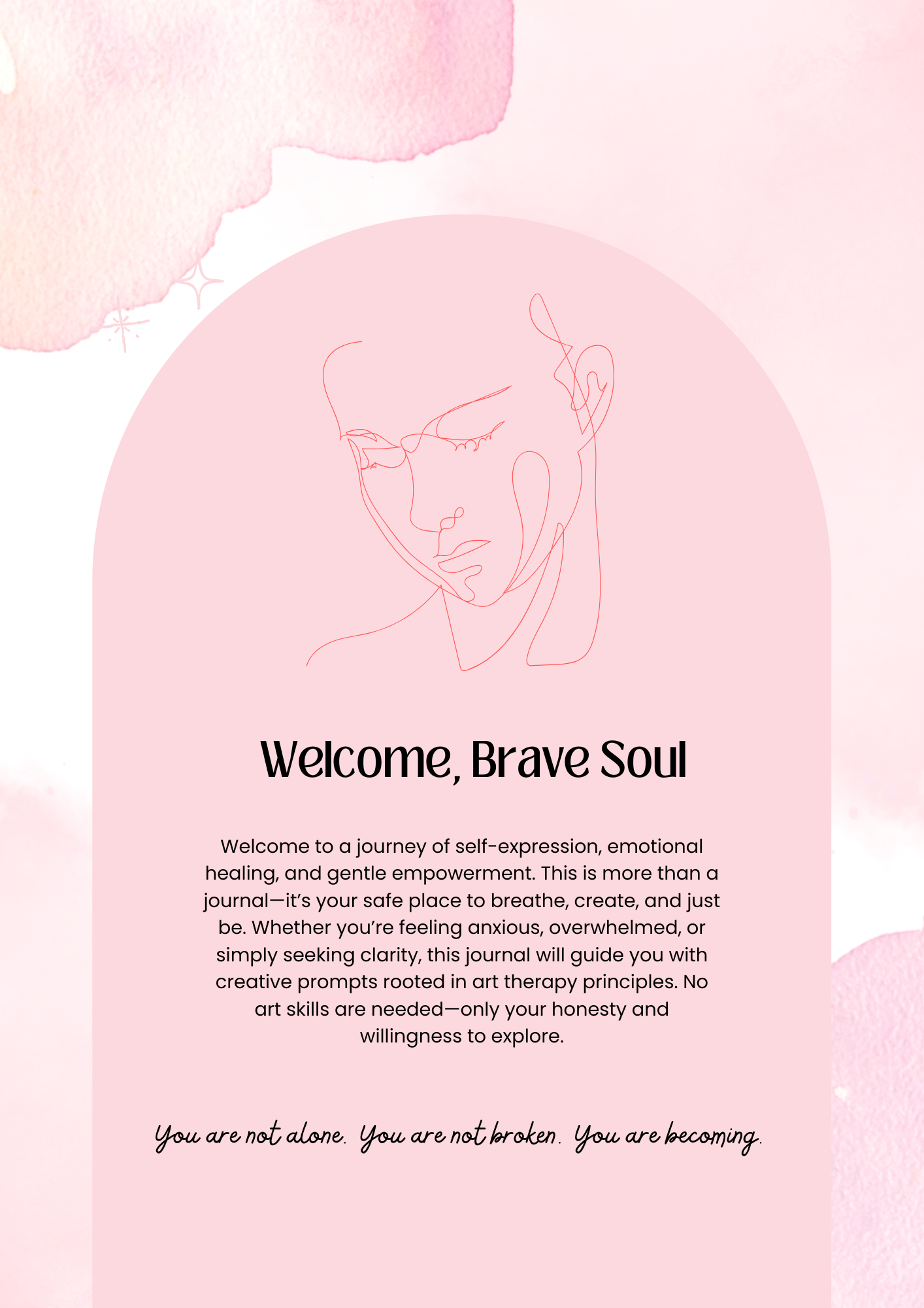 Healing Art Therapy Inspired Journal