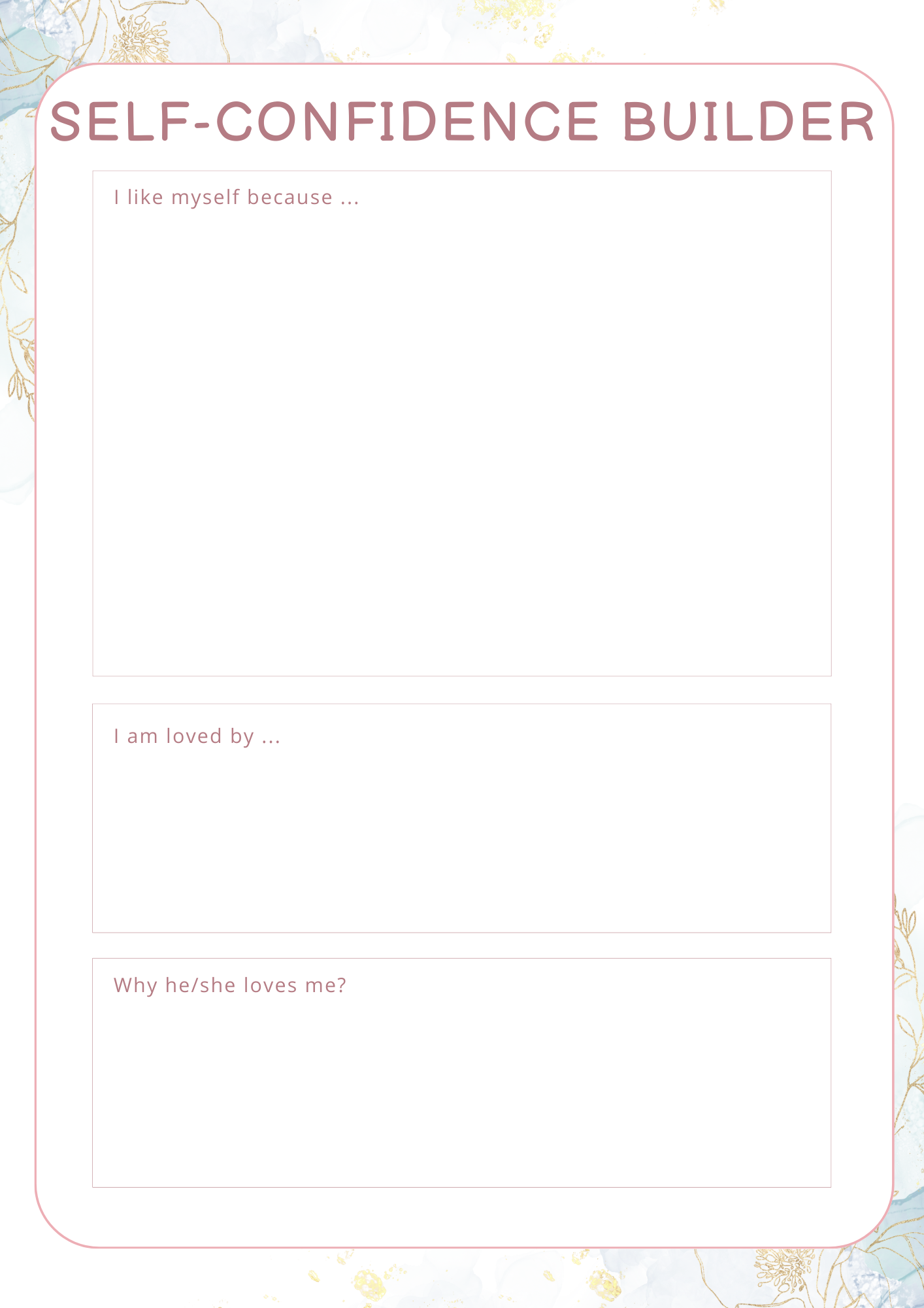 Self Confidence Planner | Digital Download