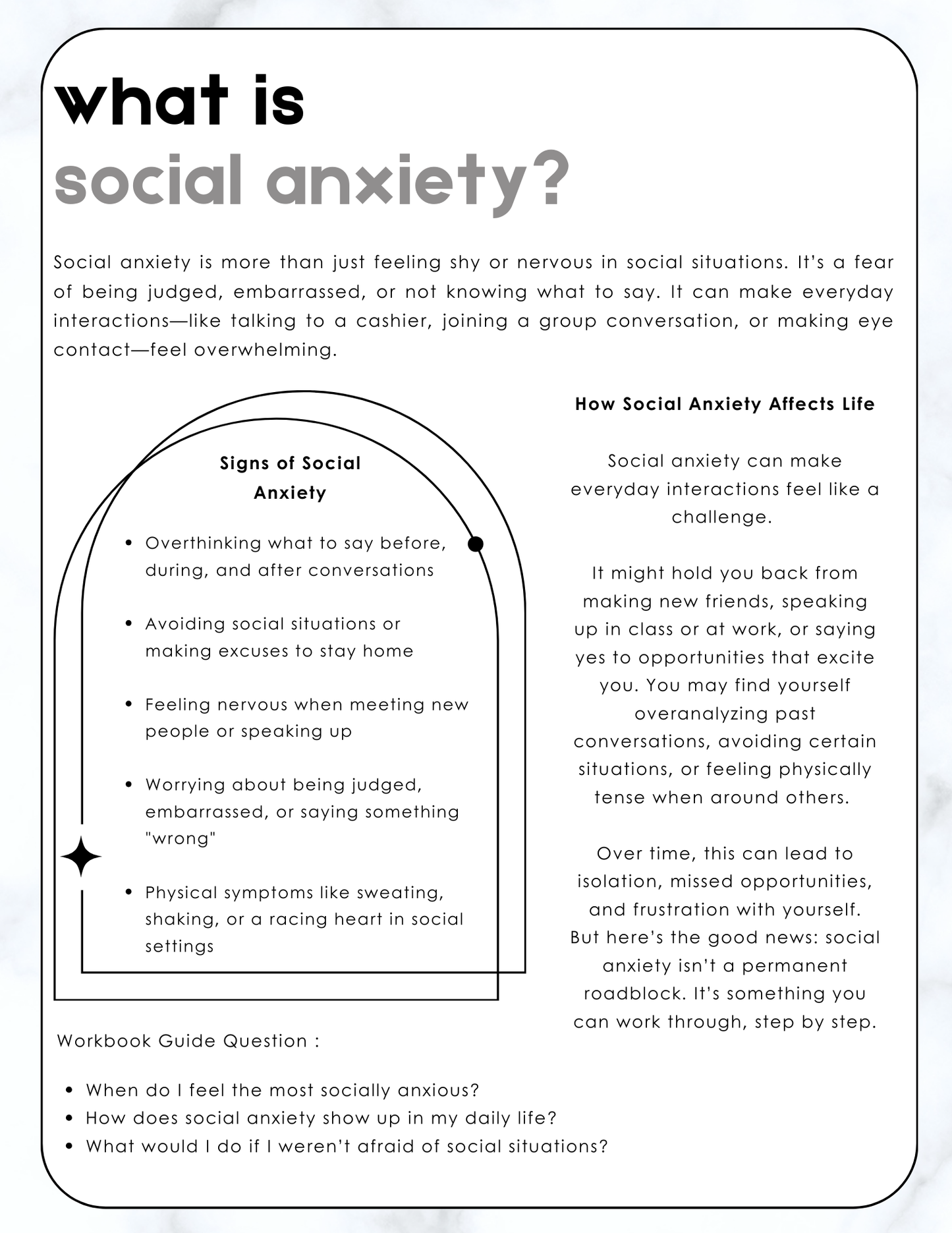 The Social Anxiety Relief Workbook | Digital Download