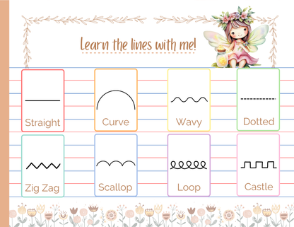 Line Tracing Pad - Fairy Theme | Digital Download