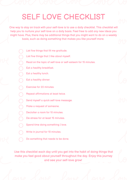 Self Love Planner | Digital Download