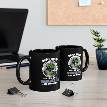 Seahawks Grunge Black Coffee Mug (11oz & 15oz)