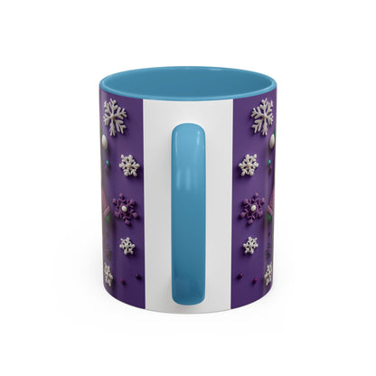 Purple Santa Snowflake Mug | Accent Coffee Mug