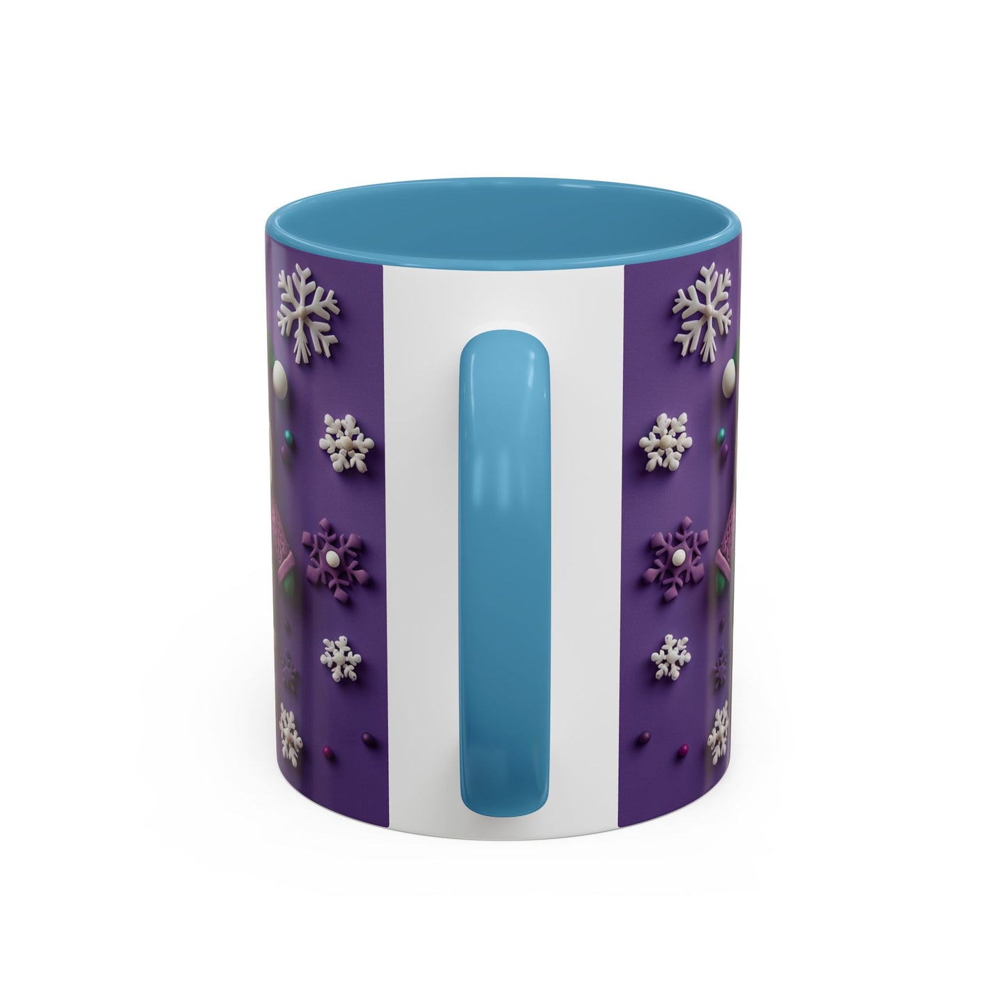 Purple Santa Snowflake Mug | Accent Coffee Mug