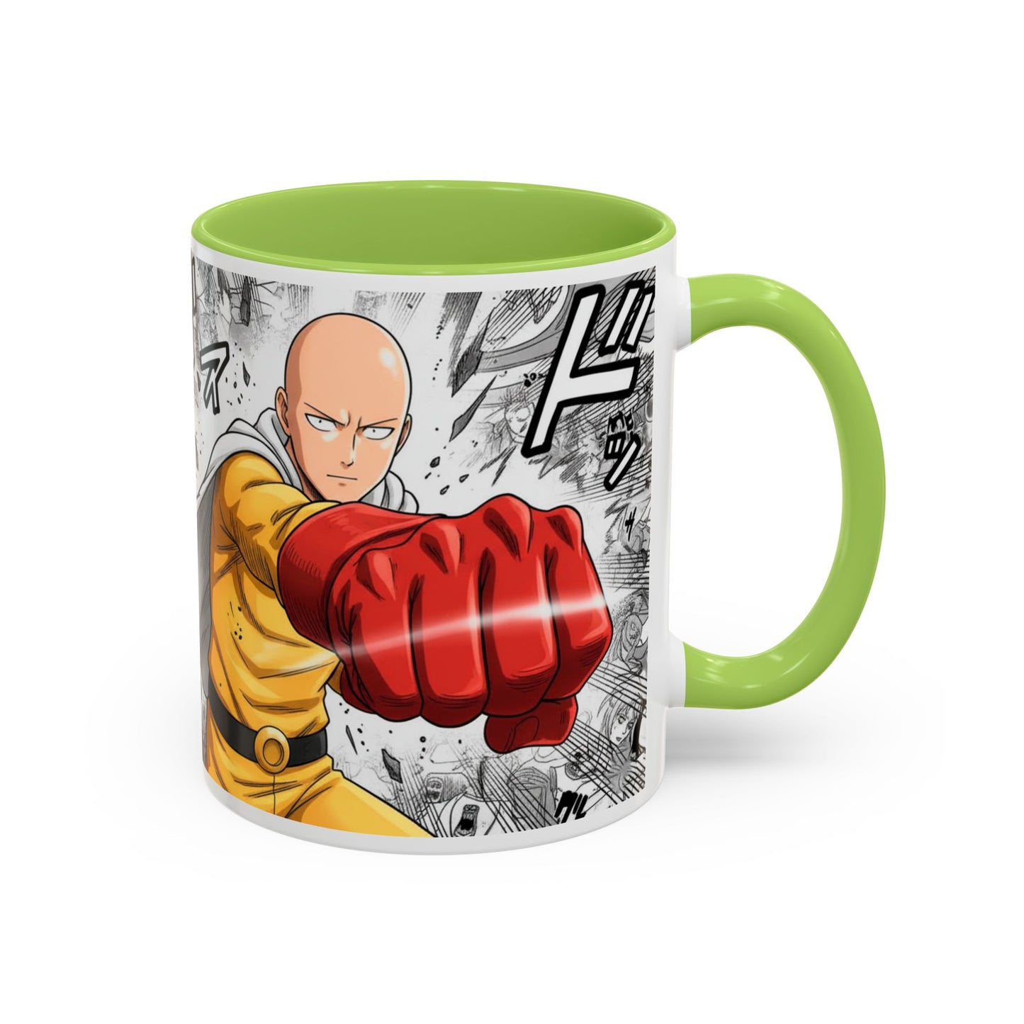 Saitama Mug |One Punch Man Inspired Collage Accent Mug (11/15 oz)