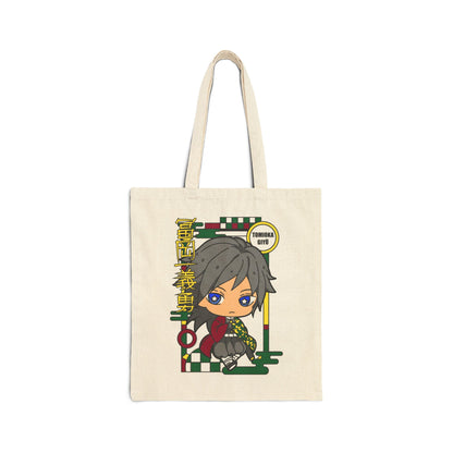 Giyu Chibi Canvas Tote Bag | Demon Slayer Inspired Canvas Tote Bag