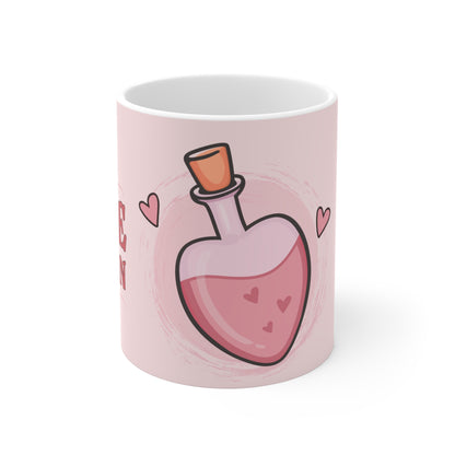 Personalized Love Potion Mug | Heart Bottle Coffee Tea Cup