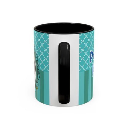 Princess Girl Cartoon Teal Accent Coffee Mug | 11oz 15oz