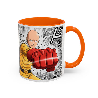 Anime Fist Coffee Mug  Dynamic Manga Collage Accent Mug (11/15 oz)