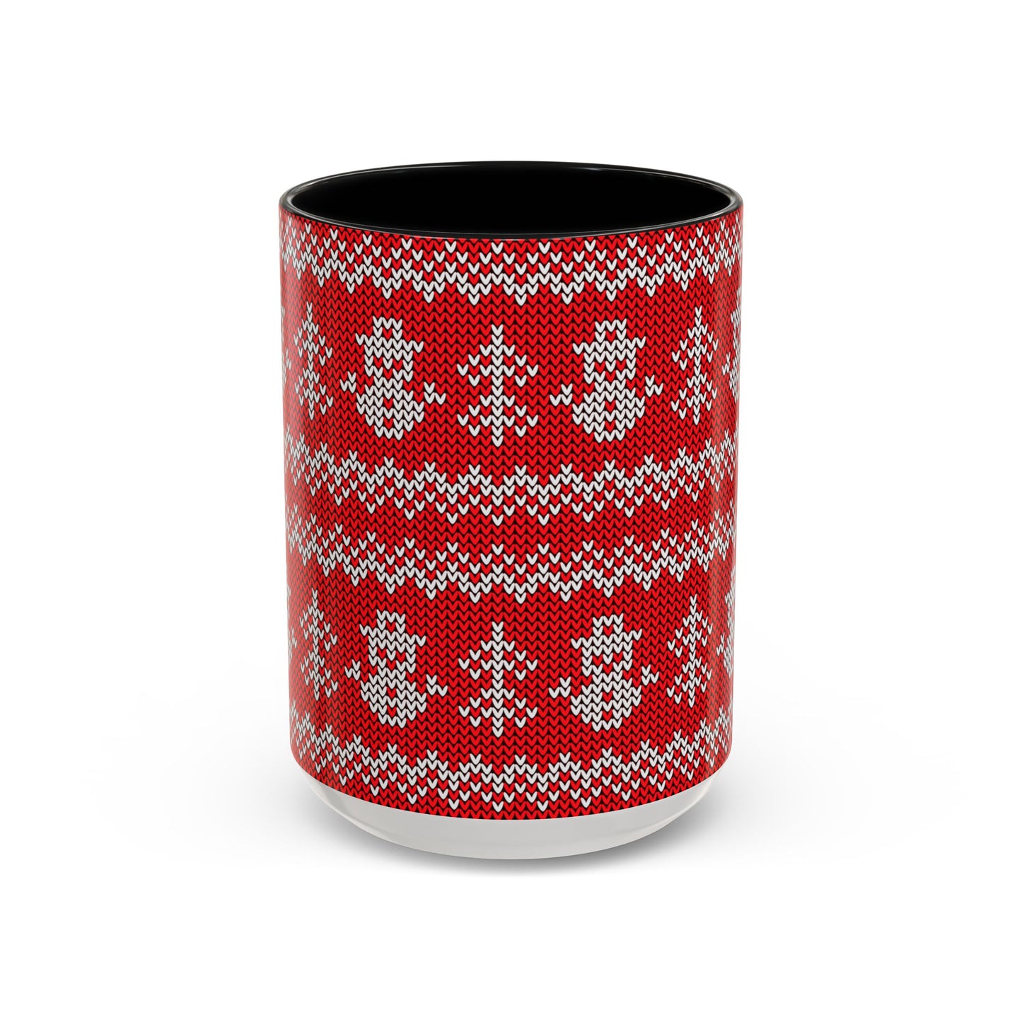 Snowman Knit Pattern Accent Mug | Christmas Holiday Coffee Cup