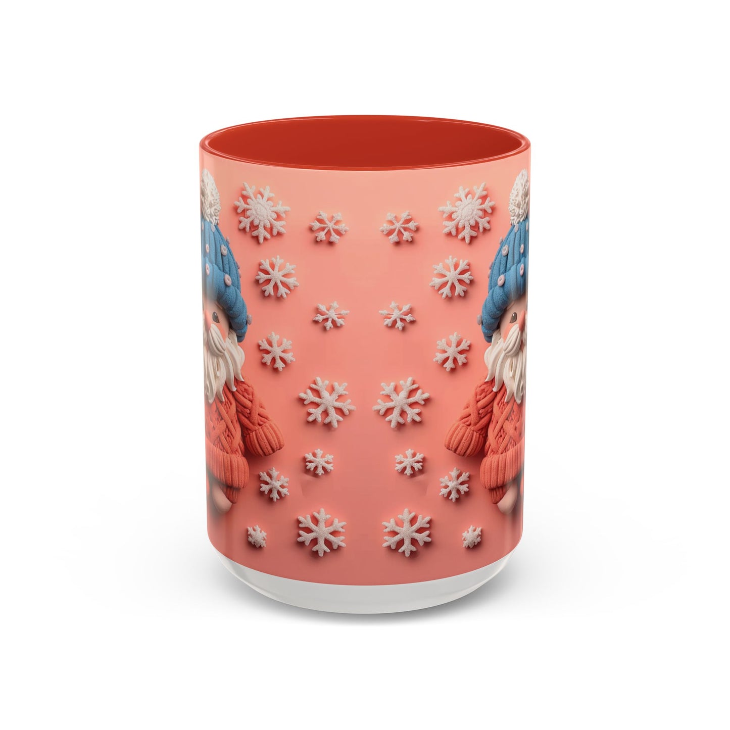 Knit Gnome with Snowflakes Mug | Accent Coffee Mug 11oz 15oz