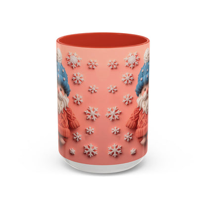 Knit Gnome with Snowflakes Mug | Accent Coffee Mug 11oz 15oz