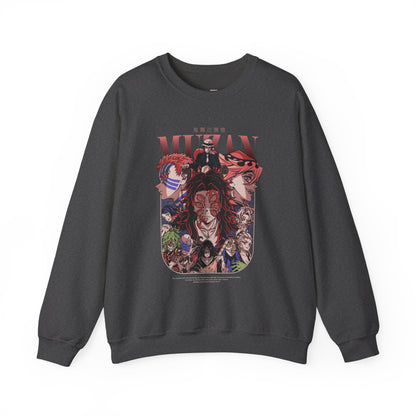 Demon Slayer Character Collage Sweatshirt | Anime Graphic Crewneck