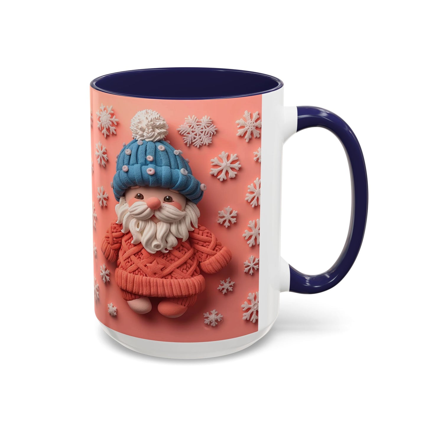 Knit Gnome with Snowflakes Mug | Accent Coffee Mug 11oz 15oz