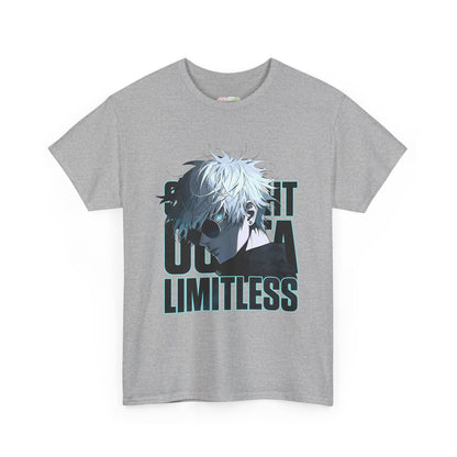 Anime White-Haired Character Limitless Tee | Illustrated Portrait, Graphic Shirt