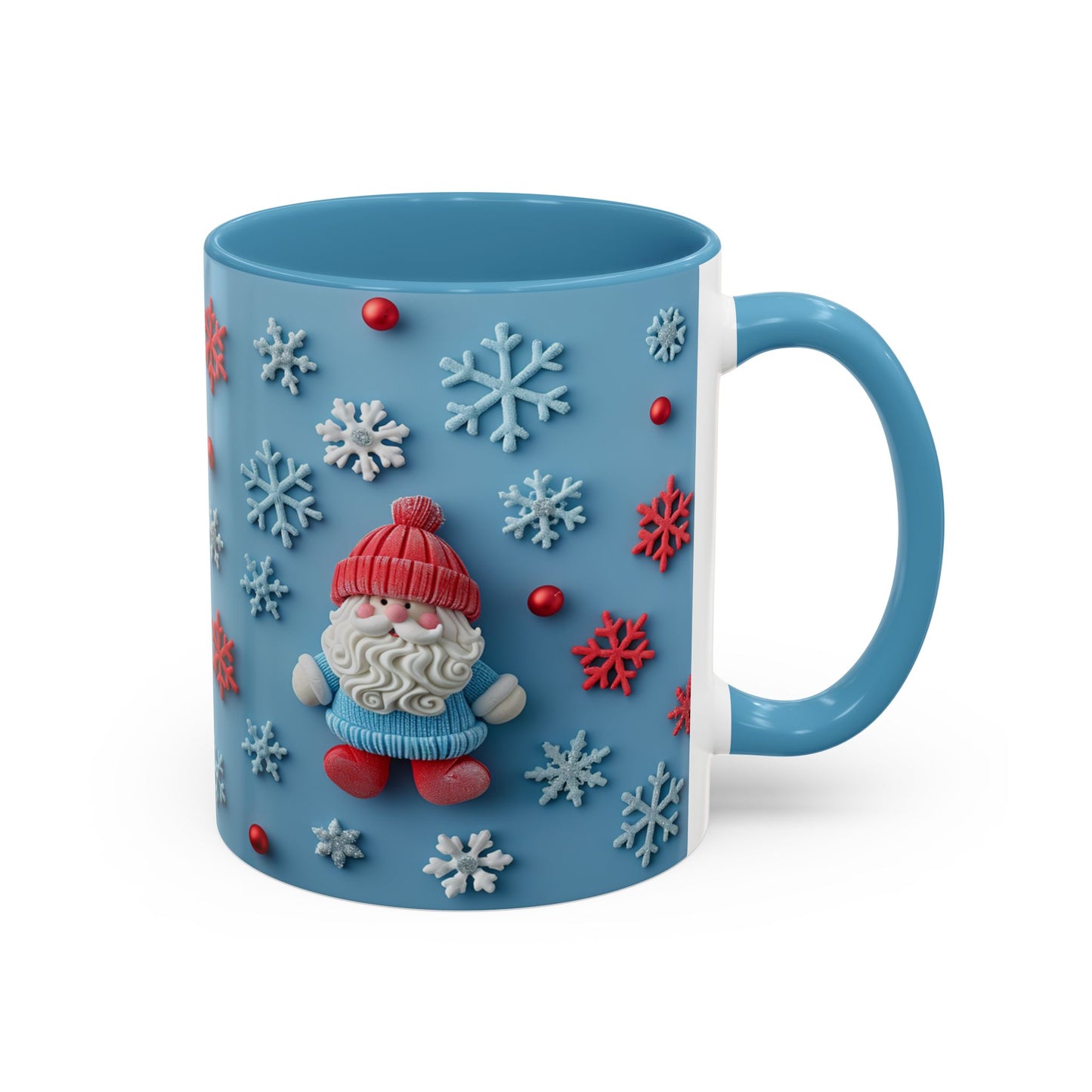 Santa Snowflake Pattern Mug | Accent Coffee Mug