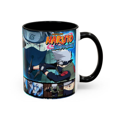 Naruto Kakashi Accent Coffee Mug  Anime Character Collage 11/15oz