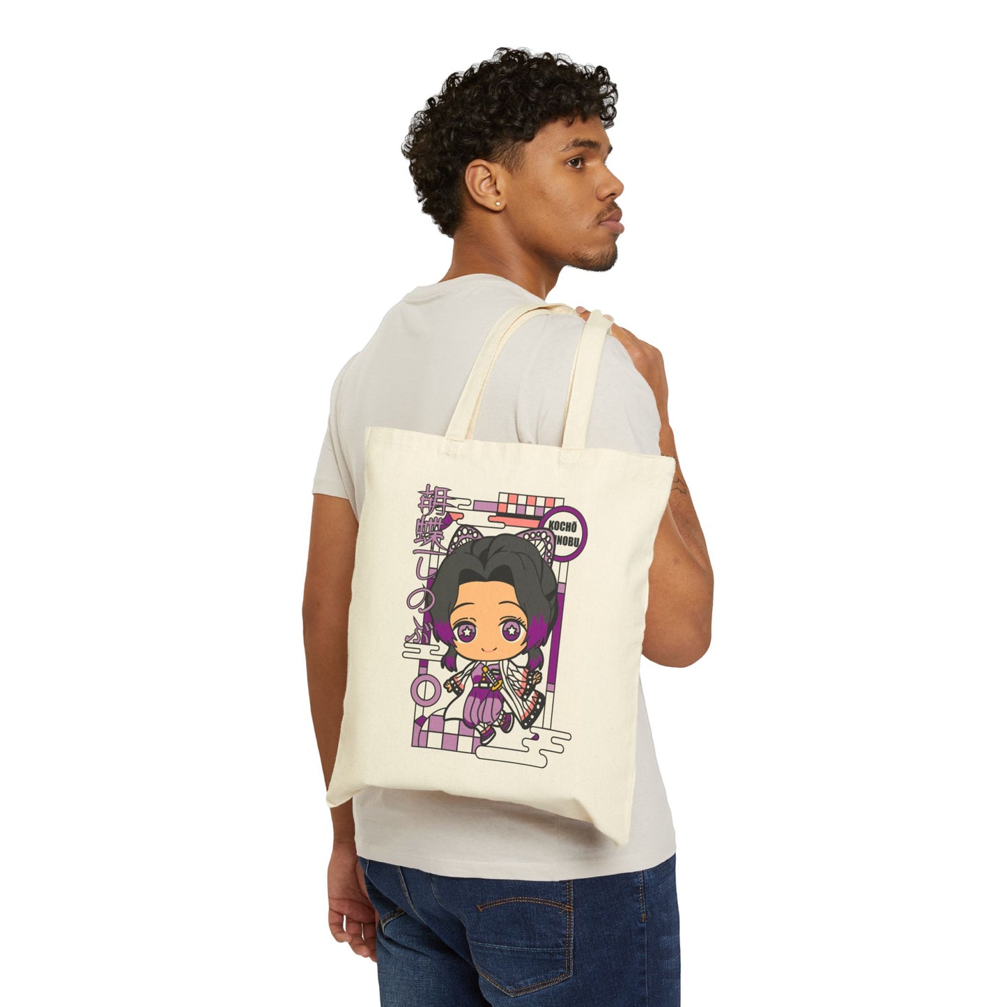 Shinobu Chibi Kimono Tote Bag | Demon Slayer Inspired Tote Bag