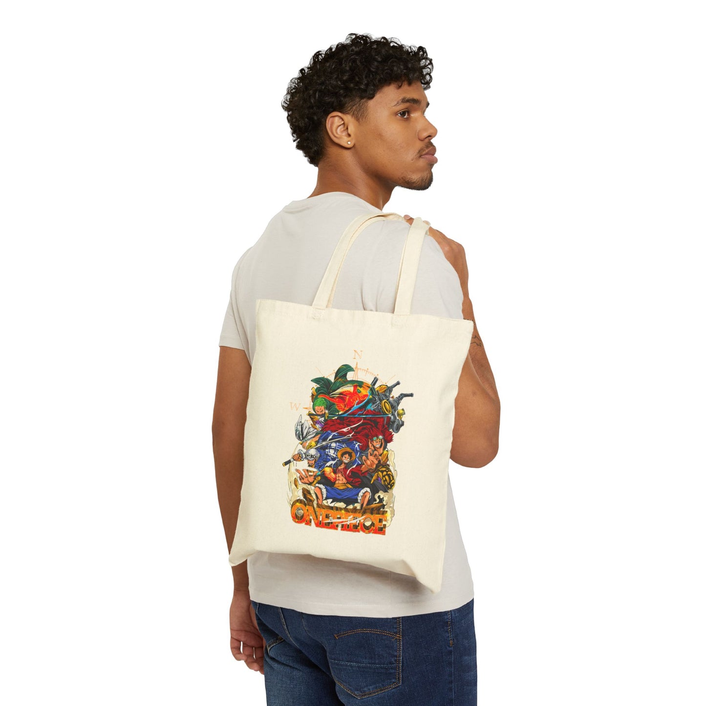 Straw Hat Crew Cotton Canvas | One Piece Anime Tote Bag