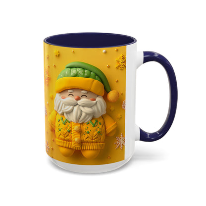 Yellow Sweater Santa Mug | Accent Coffee Mug