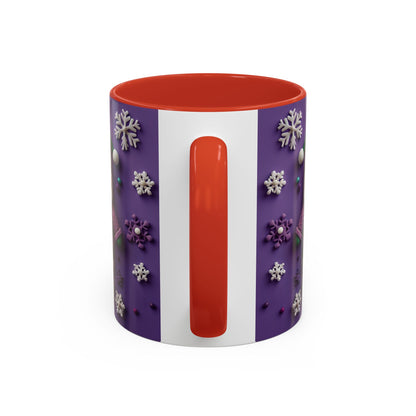 Purple Santa Snowflake Mug | Accent Coffee Mug