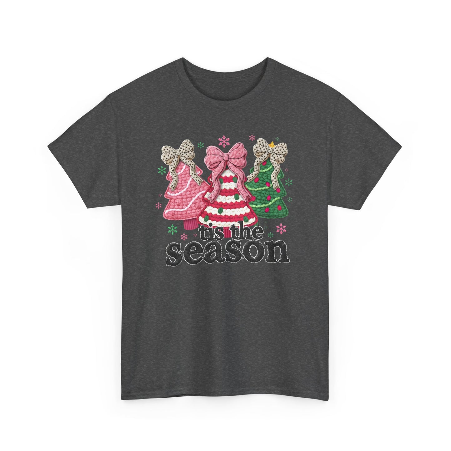 Tis the Season Christmas Trees tee | Holiday tree trio graphic tee