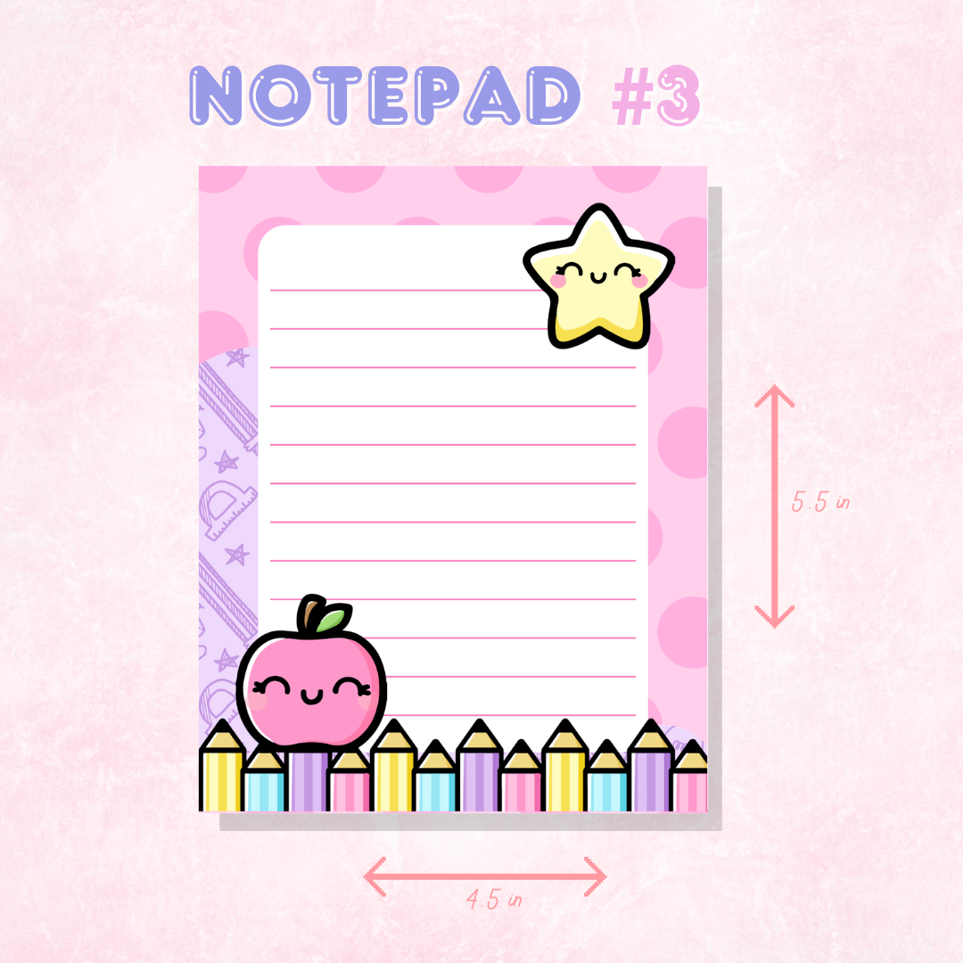Colorful Notepad Collection | 50 Sheets