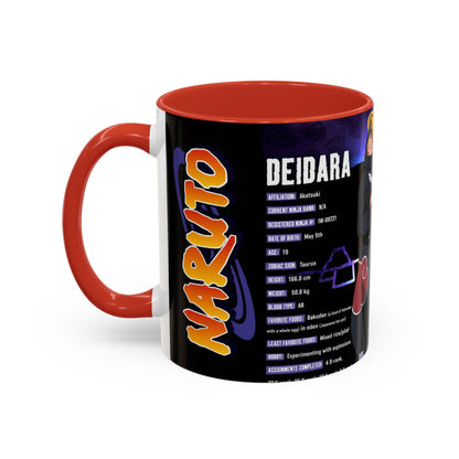 Deidara Naruto Shippuden Accent Coffee Mug | Anime Art Collage (11/15oz)