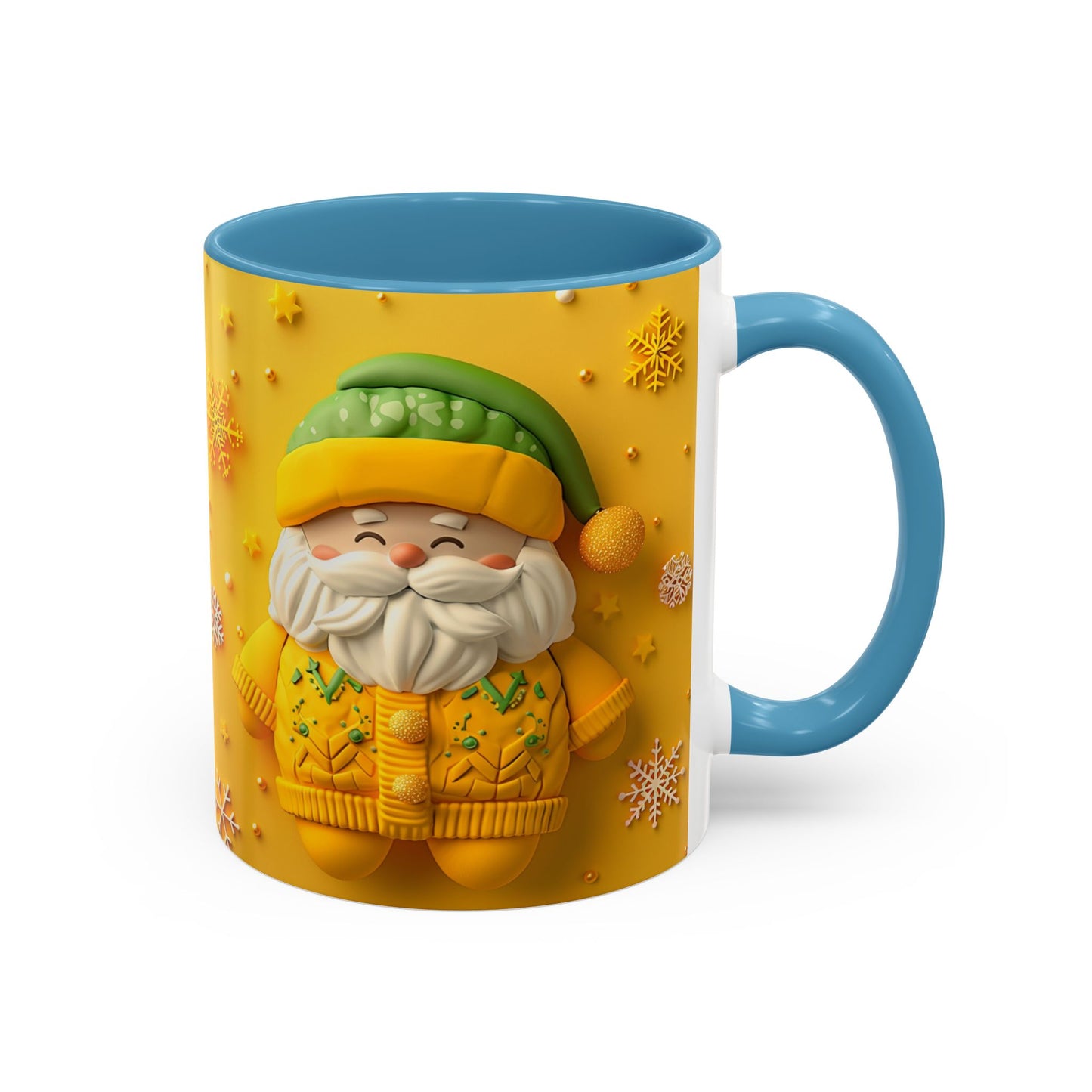 Yellow Sweater Santa Mug | Accent Coffee Mug