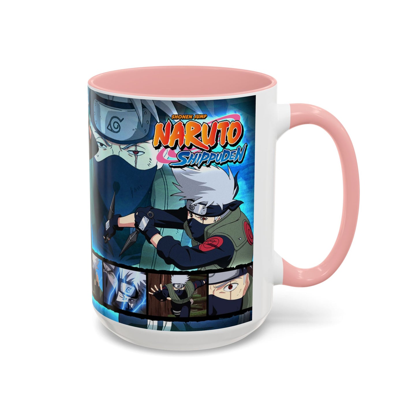 Naruto Kakashi Accent Coffee Mug  Anime Character Collage 11/15oz