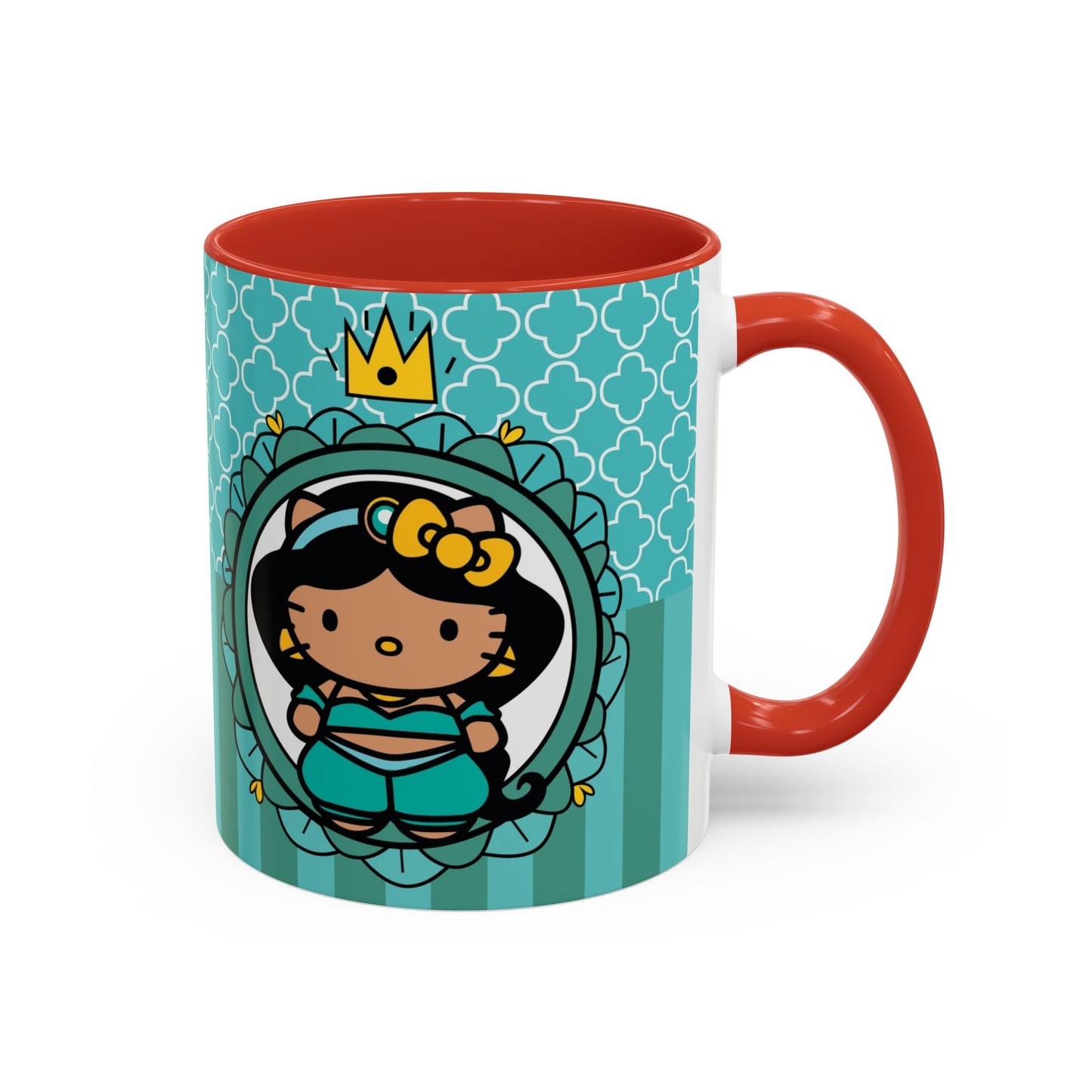 Princess Girl Cartoon Teal Accent Coffee Mug | 11oz 15oz